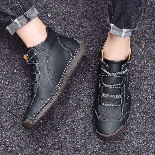 (🔥50% de descuento hoy - no te lo pierdas) Zapatos de cuero hechos a mano de marca italiana suaves y cómodos (el soporte del arco hace que caminar sea más fácil)