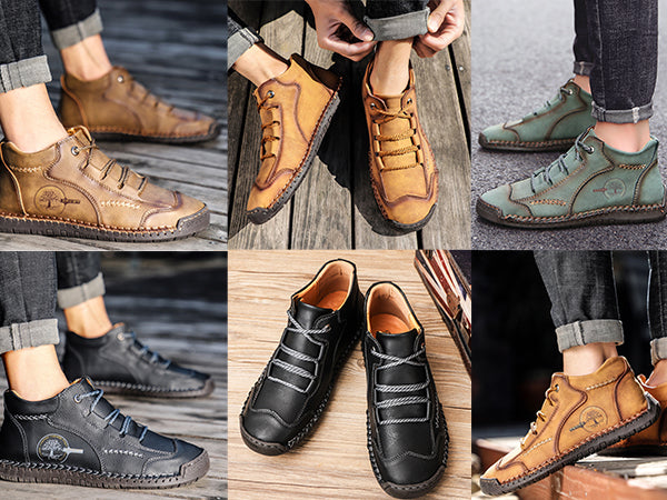 (🔥50% de descuento hoy - no te lo pierdas) Zapatos de cuero hechos a mano de marca italiana suaves y cómodos (el soporte del arco hace que caminar sea más fácil)