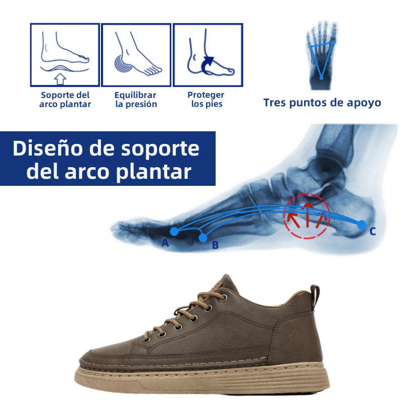 Zapatos para caminar Optimumto® | Fabricados con piel de becerro australiana ✅ Soporte de arco para aliviar el dolor: caminar cómodamente