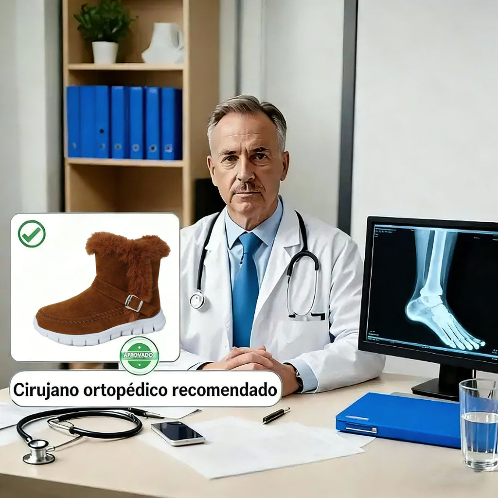 OPTIMUMTO®| Botas de nieve con forro de lana | Soporte ergonómico para el arco del pie | Alivio del dolor