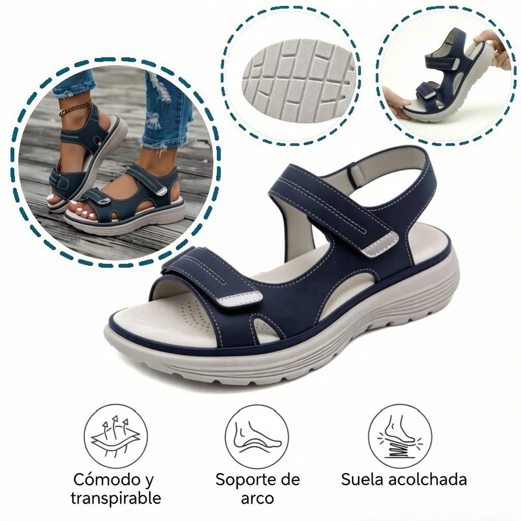 🔥 Sandalias ortopédicas de verano para mujer | Diseño ergonómico, soporte para el arco, comodidad durante todo el día | Antideslizante y transpirable ✅