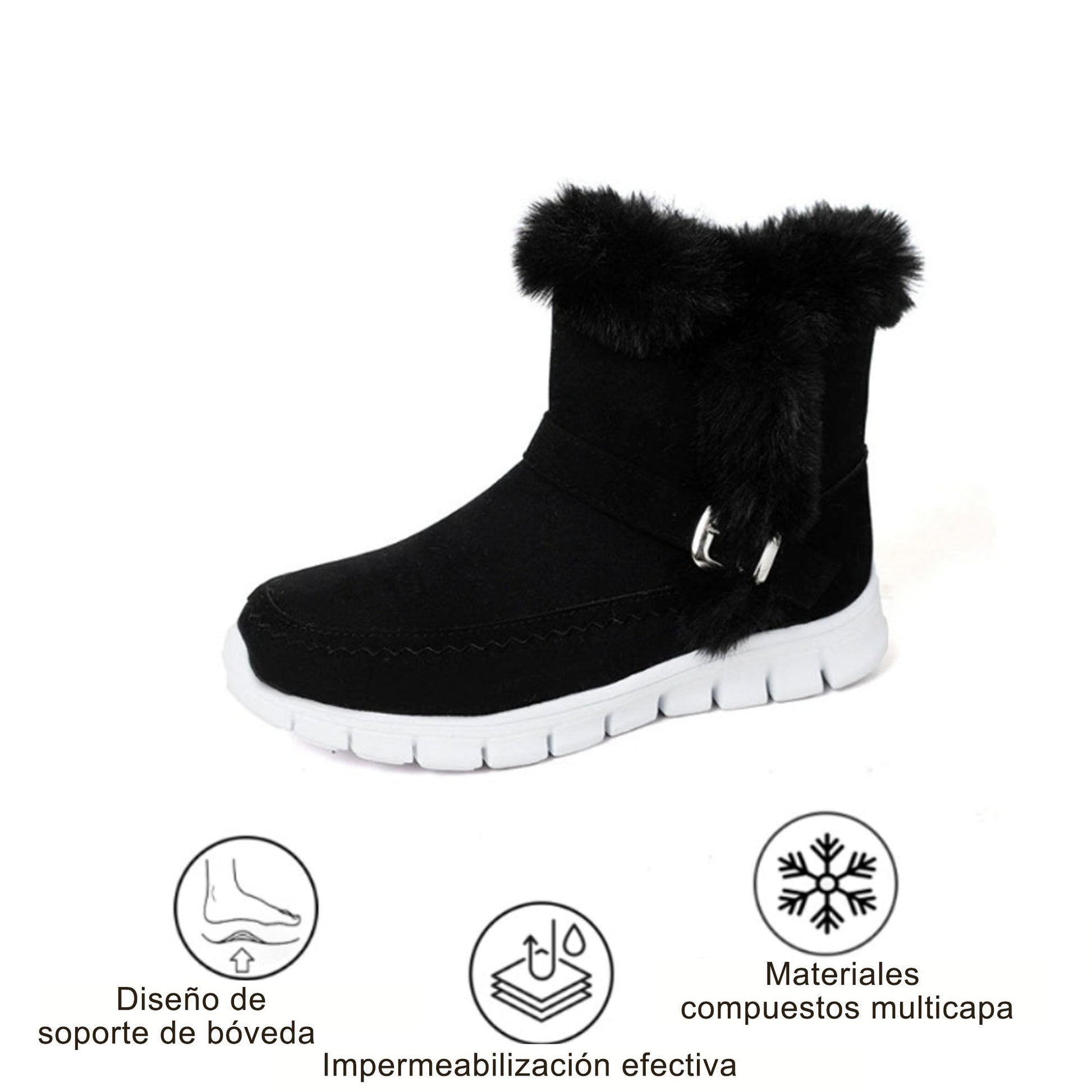 OPTIMUMTO®| Botas de nieve con forro de lana | Soporte ergonómico para el arco del pie | Alivio del dolor