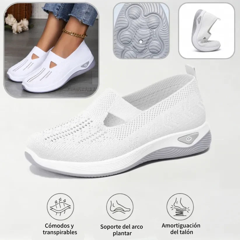 ⏰ 50% de descuento 👟 Zapatos ortopédicos ergonómicos de verano | Transpirables y ligeros ✅ Alivian el dolor de pies | Fáciles de poner y quitar