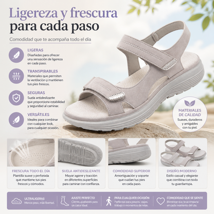 🔥 Sandalias ortopédicas de verano para mujer | Diseño ergonómico, soporte para el arco, comodidad durante todo el día | Antideslizante y transpirable ✅