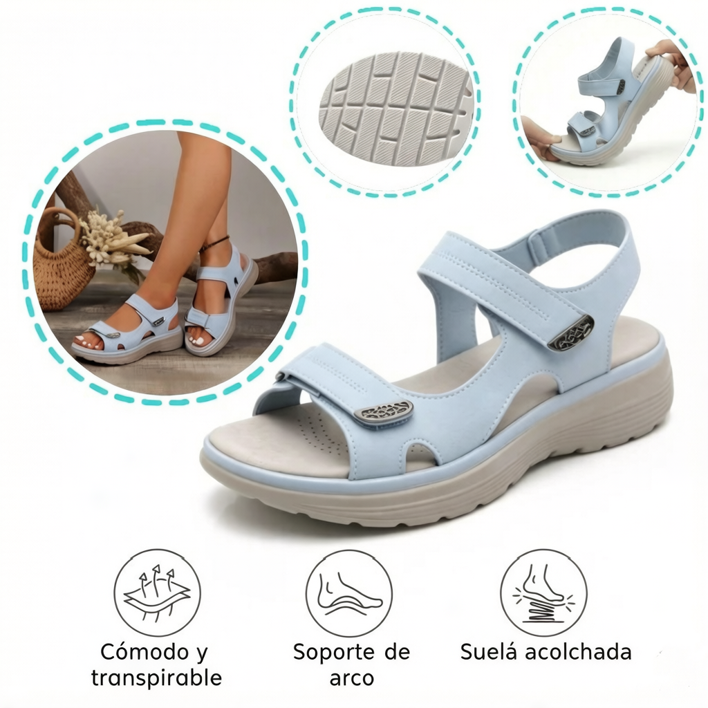 🔥 Sandalias ortopédicas de verano para mujer | Diseño ergonómico, soporte para el arco, comodidad durante todo el día | Antideslizante y transpirable ✅