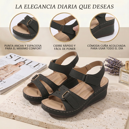 🔥 ¡Oferta Especial por Tiempo Limitado: -50%! 👡 Sandalias de Mujer con Cuña y Plataforma ✅ — Soporte para el Arco Plantar, Cómodas y Transpirables: La Elección Ideal para Paseos Casuales de Verano 👣