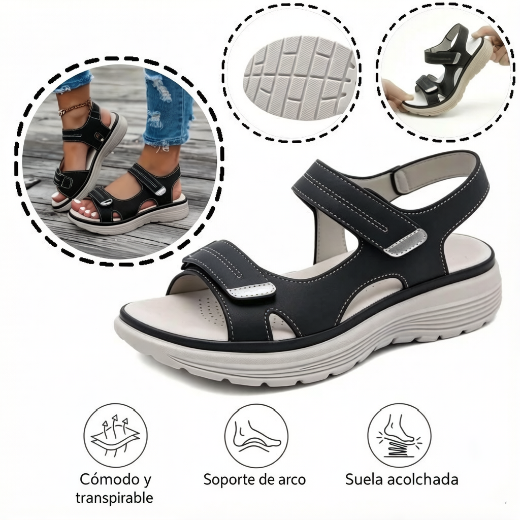 🔥 Sandalias ortopédicas de verano para mujer | Diseño ergonómico, soporte para el arco, comodidad durante todo el día | Antideslizante y transpirable ✅