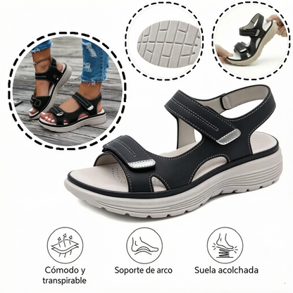 🔥 Sandalias ortopédicas de verano para mujer | Diseño ergonómico, soporte para el arco, comodidad durante todo el día | Antideslizante y transpirable ✅