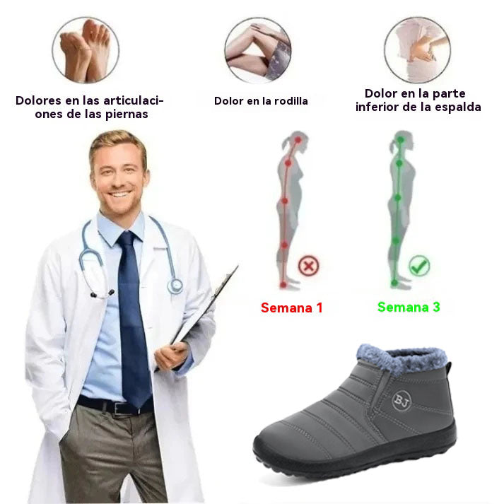Botas ortopédicas de gamuza italiana de lujo Optimumto®: antideslizantes y cálidas, imprescindibles para la nieve. 👍Dígale adiós al dolor de pies.