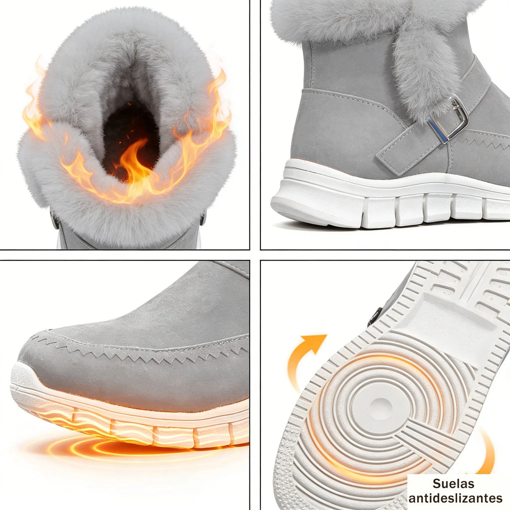 OPTIMUMTO®| Botas de nieve con forro de lana | Soporte ergonómico para el arco del pie | Alivio del dolor