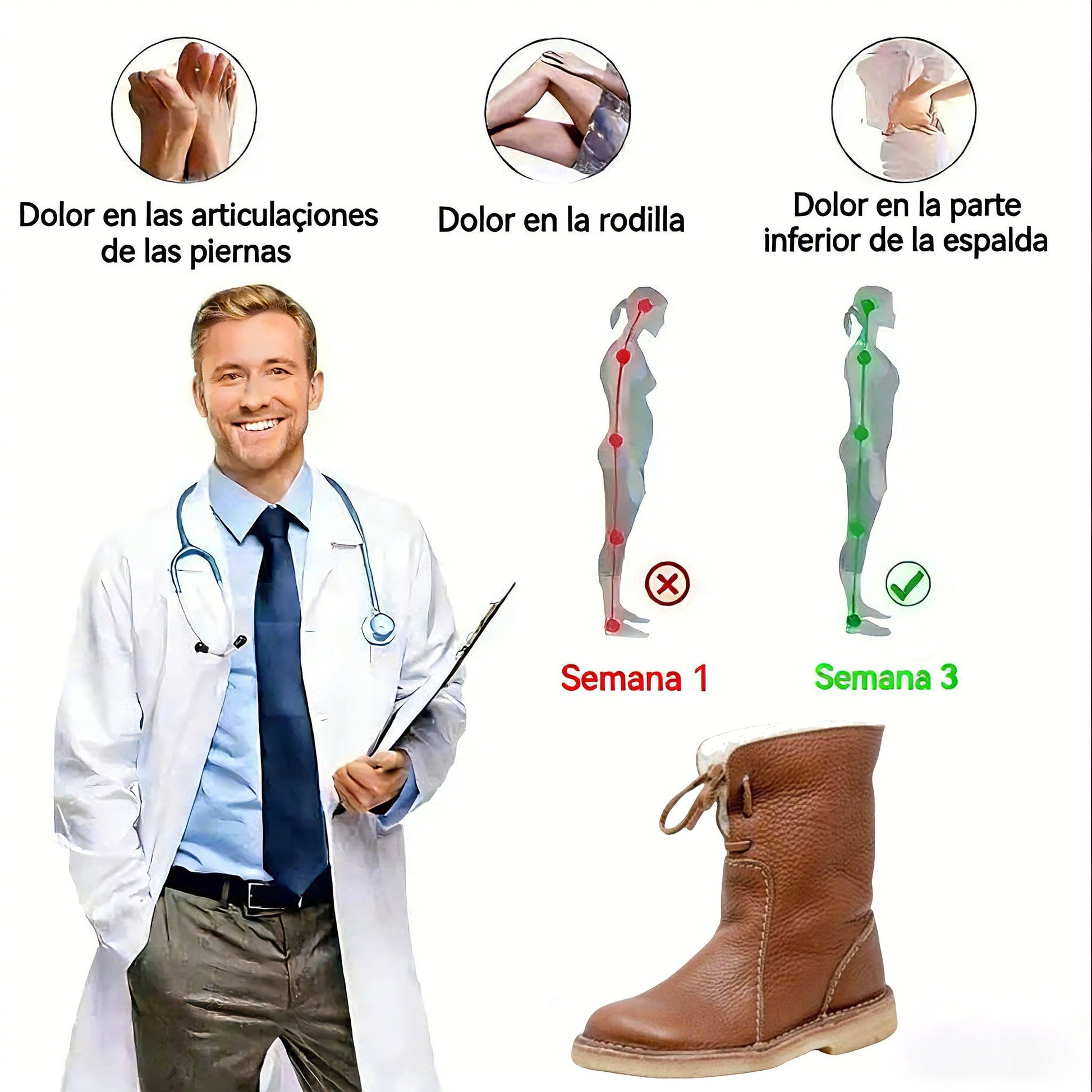 Zapatos ortopédicos Optimumto® | Cuero premium 👞Cosidos a mano