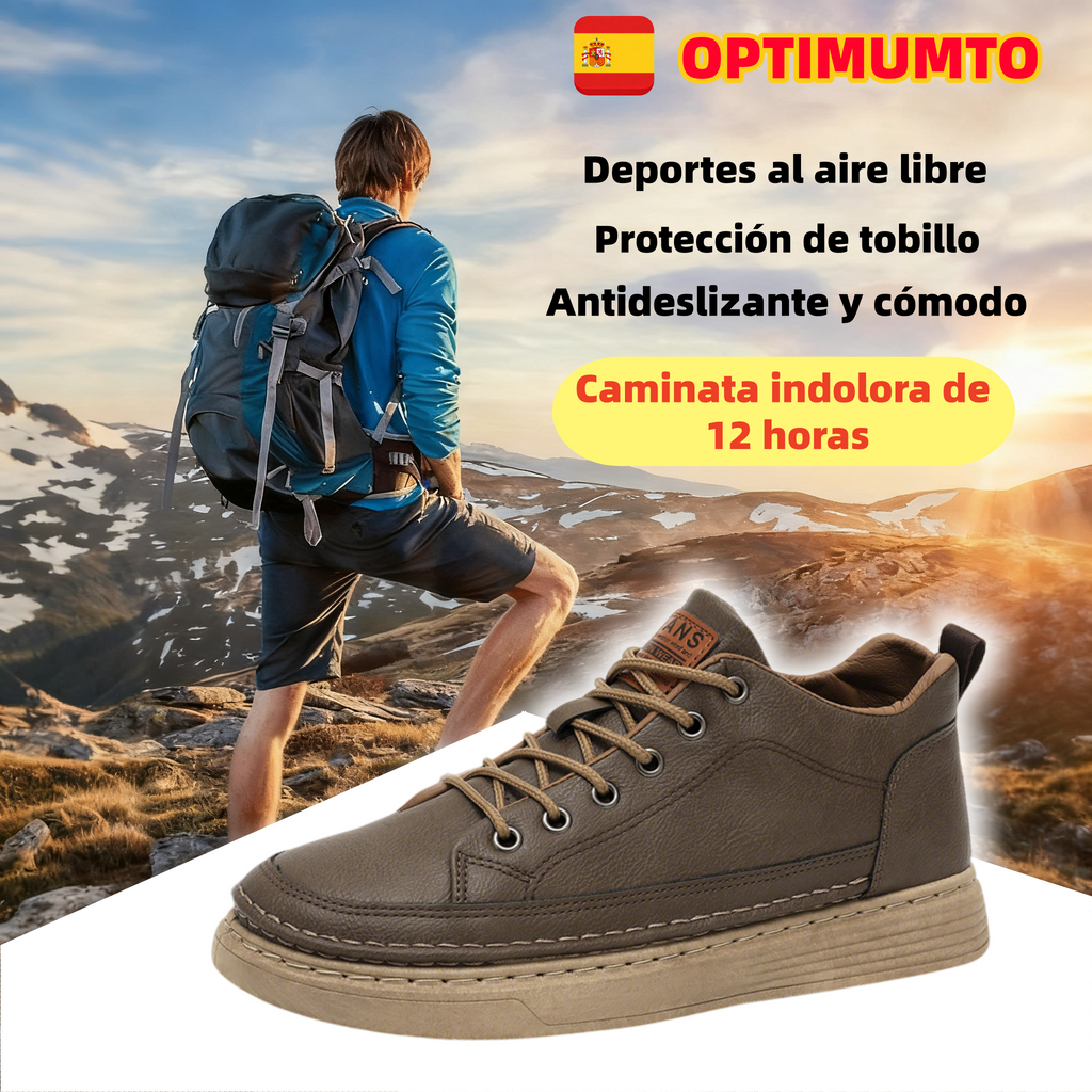 Zapatos para caminar Optimumto® | Fabricados con piel de becerro australiana ✅ Soporte de arco para aliviar el dolor: caminar cómodamente