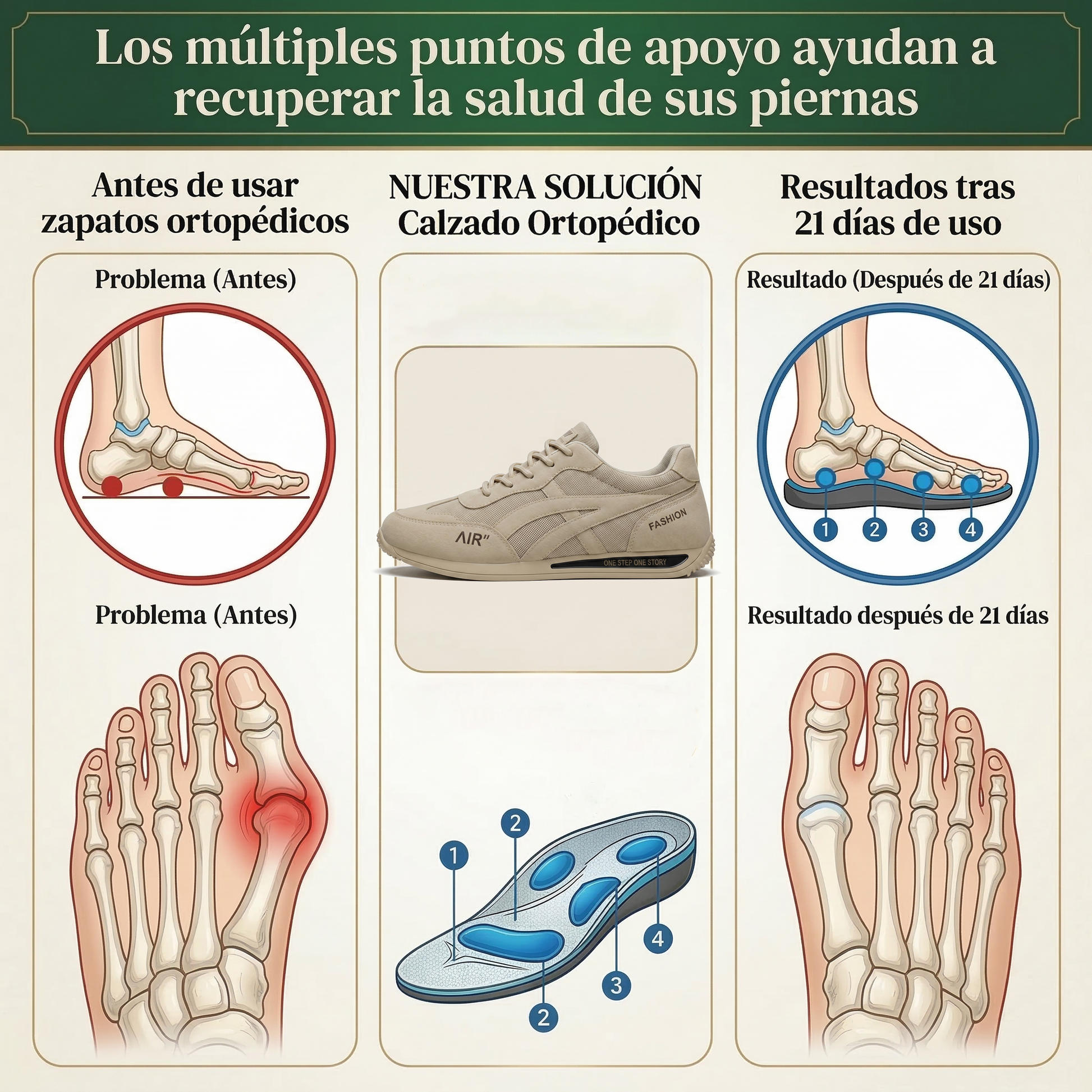 🔥 ¡Oferta especial de hoy con un 60% de descuento 🎁 Zapatos ortopédicos para caminar de hombre ✅ Transpirables y antideslizantes - ¡Dile adiós al dolor de pies y disfruta de comodidad todo el día!