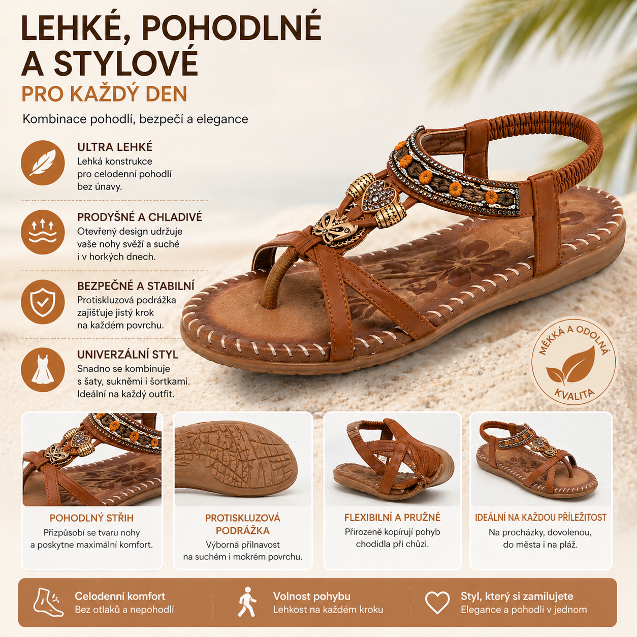 [🎁Dnes za poloviční cenu! Nenechte si to ujít!] Ergonomicky tvarované ortopedické sandály: chůze bez bolesti. 👞Zaručují větší pohodlí při chůzi.