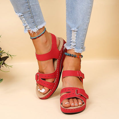🔥 Sandalias ortopédicas de verano para mujer: soporte para el arco, tacón plano, ideales para quienes sufren de fascitis plantar. Fáciles, cómodas y sin dolor en cada paso ✅