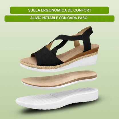 Sandalias ortopédicas- sandalias ergonómicas para aliviar el dolor para mujer.