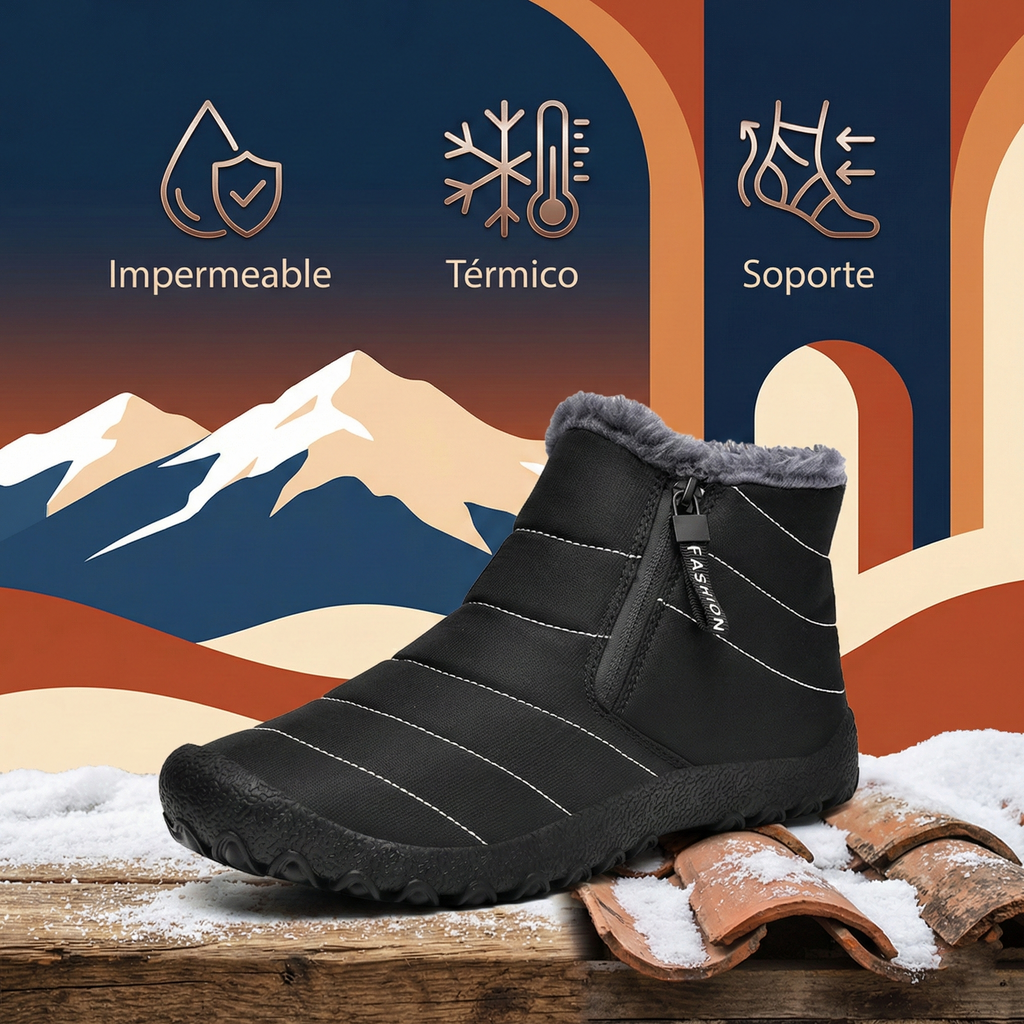 Optimumto® | Botas de nieve y calzado para exteriores | Calzado de senderismo cálido | Antideslizante e impermeable | Unisex