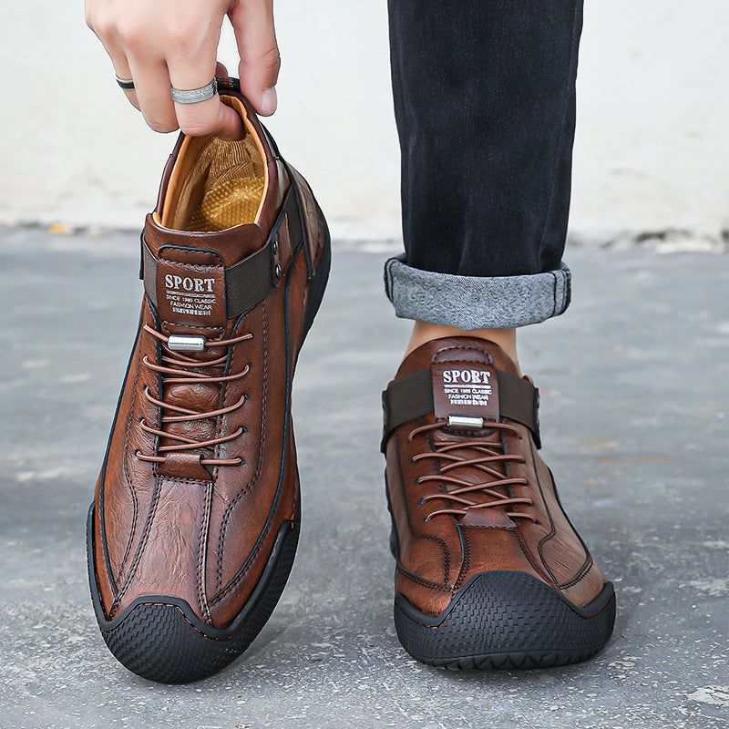 (🔥50% de descuento hoy - ¡No te lo pierdas!) - 🐂Zapatos de piel de becerro cómodos y elegantes 👞(antideslizante, soporte para el arco para aliviar el dolor)