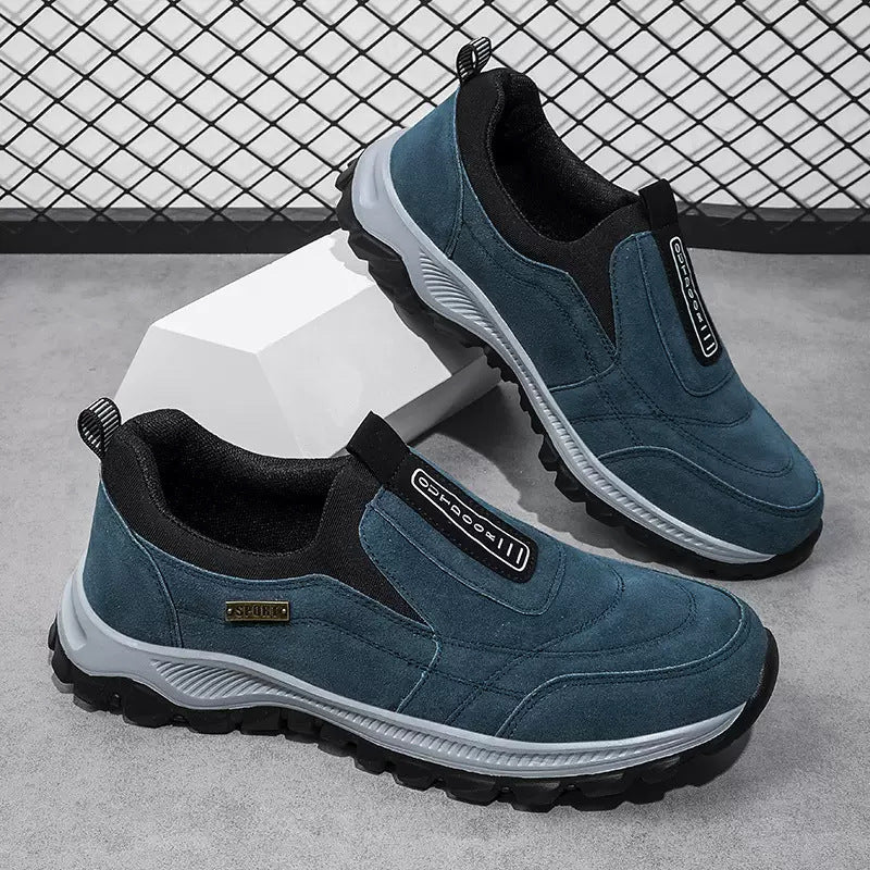 (🔥 50% de descuento - ¡No te lo pierdas!) Zapatos de Exterior ASSNAS para Hombre | Soporte de Arco Avanzado, Gamuza Antideslizante y Confort Total