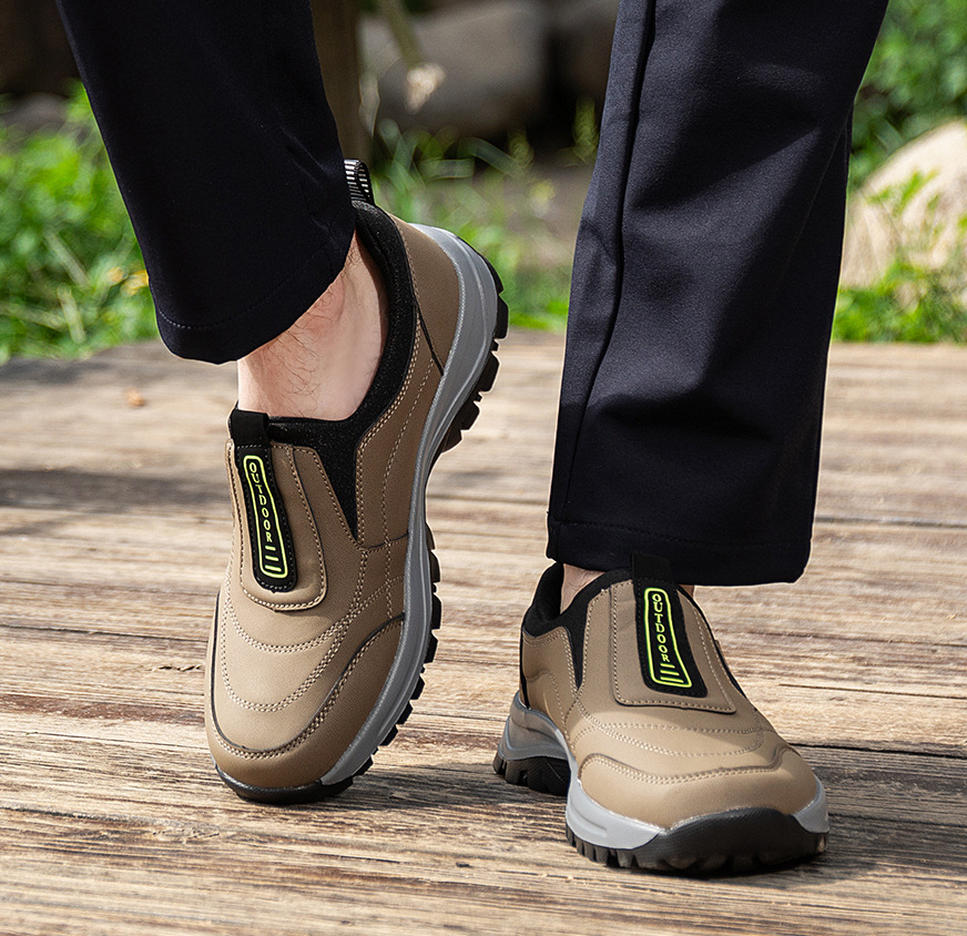 (🔥 50% de descuento - ¡No te lo pierdas!) Zapatos de Exterior OPTIMUMTO para Hombre | Soporte de Arco Avanzado, Gamuza Antideslizante y Confort Total