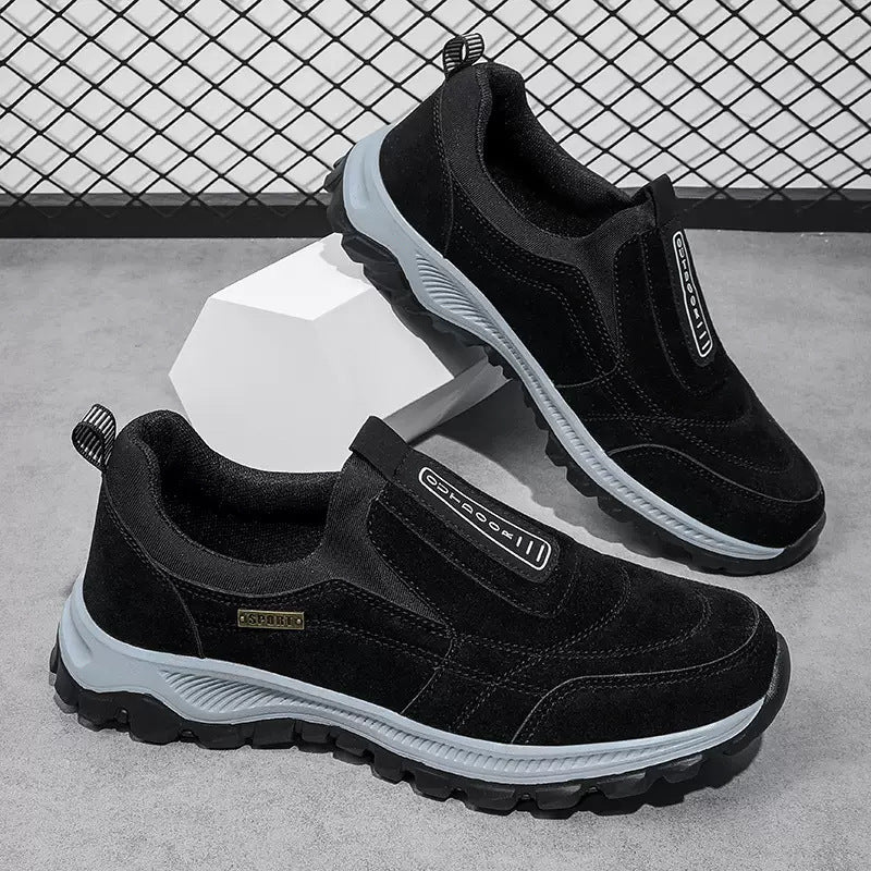 (🔥 50% de descuento - ¡No te lo pierdas!) Zapatos de Exterior ASSNAS para Hombre | Soporte de Arco Avanzado, Gamuza Antideslizante y Confort Total