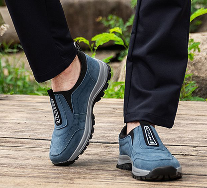(🔥 50% de descuento - ¡No te lo pierdas!) Zapatos de Exterior OPTIMUMTO para Hombre | Soporte de Arco Avanzado, Gamuza Antideslizante y Confort Total