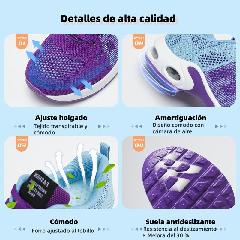 【🔥¡Hoy 60% de descuento! ¡No te lo pierdas! 】🔥Zapatillas ortopédicas suaves y cómodas con amortiguación de aire. ✅ Soporte de arco para mayor comodidad.