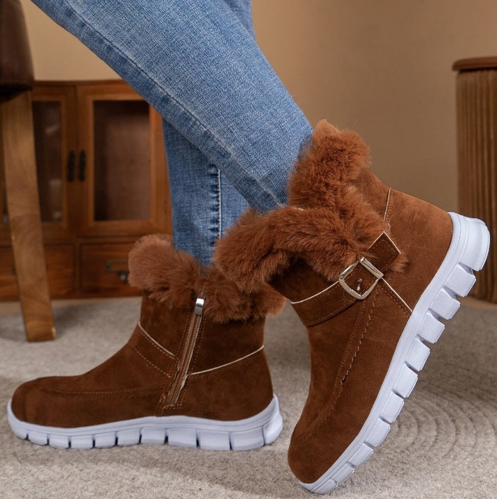 OPTIMUMTO®| Botas de nieve con forro de lana | Soporte ergonómico para el arco del pie | Alivio del dolor