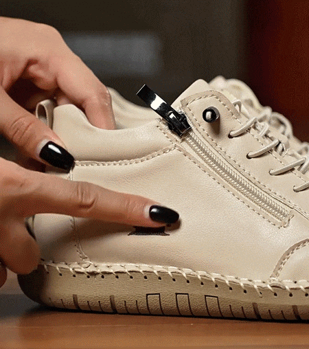 (🔥 50% de descuento - ¡No te lo pierdas!) Zapatos de piel de becerro seleccionados - Zapatos ortopédicos - 👞 - Duraderos, antideslizantes e impermeables (soporte de arco, alivio del dolor, unisex)