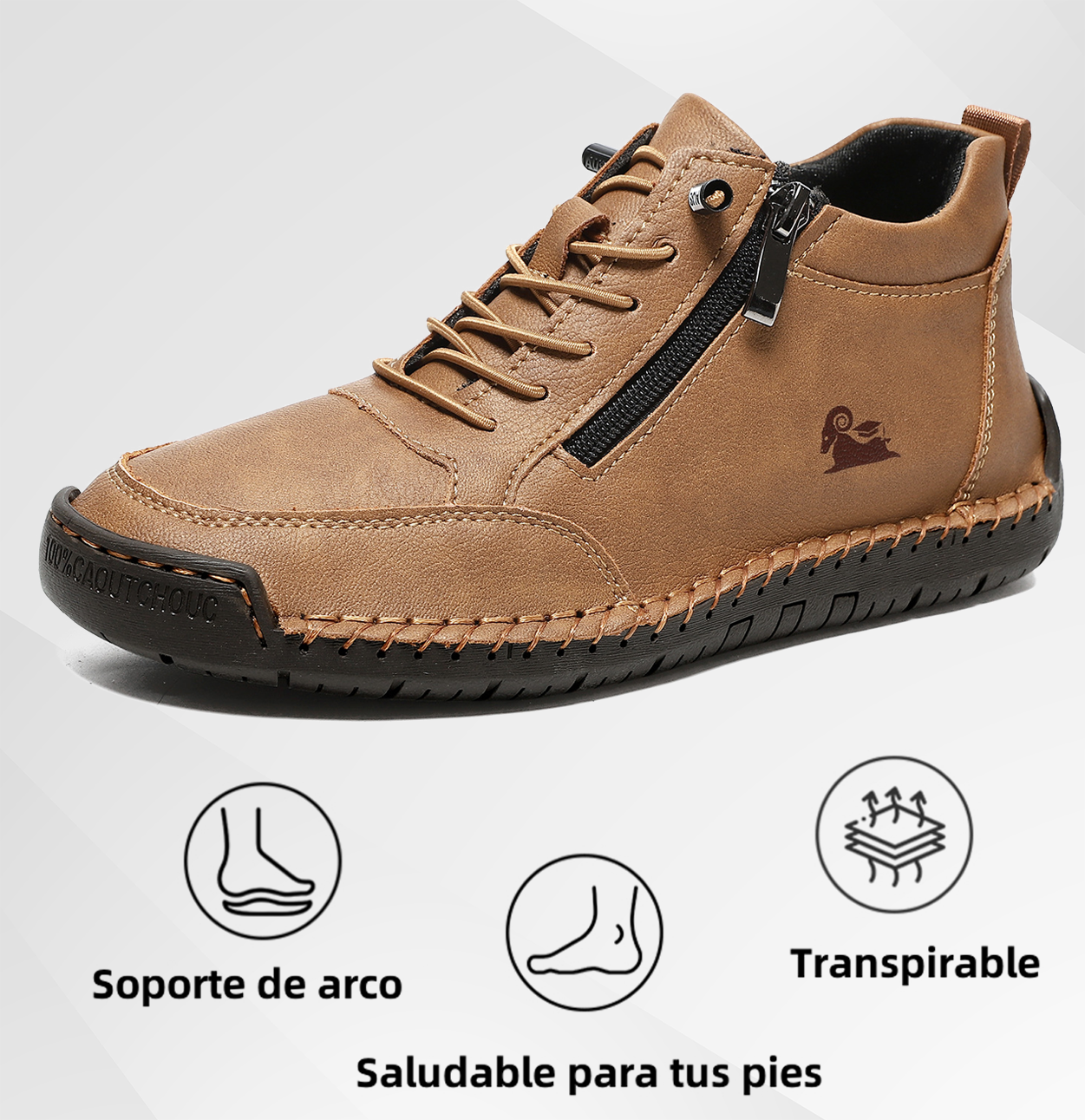 🔥 50% de descuento | OPTIMUMTO® | Zapatos ortopédicos de piel de becerro seleccionados | Antideslizantes e impermeables | Soporte de arco para aliviar el dolor