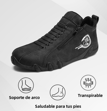 Oferta por tiempo limitado con 50% de descuento 🐂 | Zapatos ortopédicos para hombre OPTIMUMTO® | Fabricados con auténtica piel de vaca australiana 👞 | Impermeables y antideslizantes ✅ Soporte de arco: caminar cómodamente