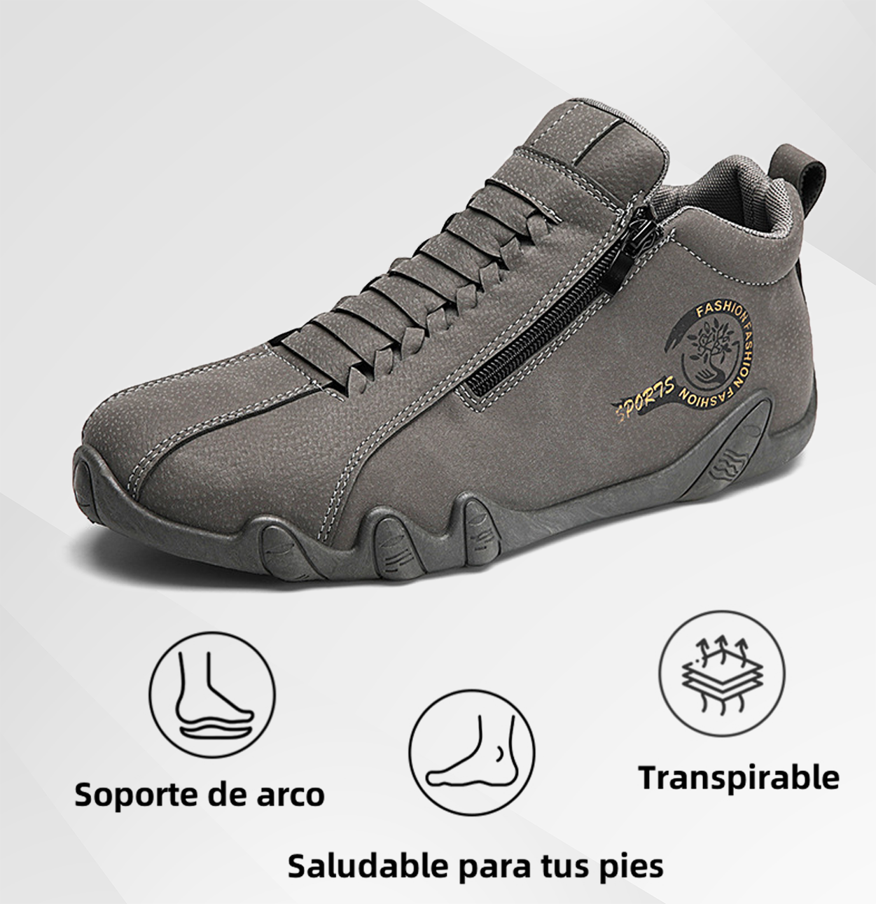 Oferta por tiempo limitado con 50% de descuento 🐂 | Zapatos ortopédicos para hombre OPTIMUMTO® | Fabricados con auténtica piel de vaca australiana 👞 | Impermeables y antideslizantes ✅ Soporte de arco: caminar cómodamente