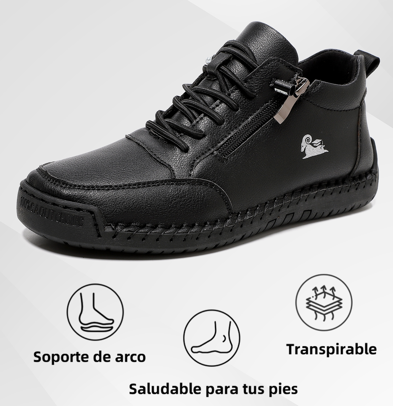🔥 50% de descuento | OPTIMUMTO® | Zapatos ortopédicos de piel de becerro seleccionados | Antideslizantes e impermeables | Soporte de arco para aliviar el dolor