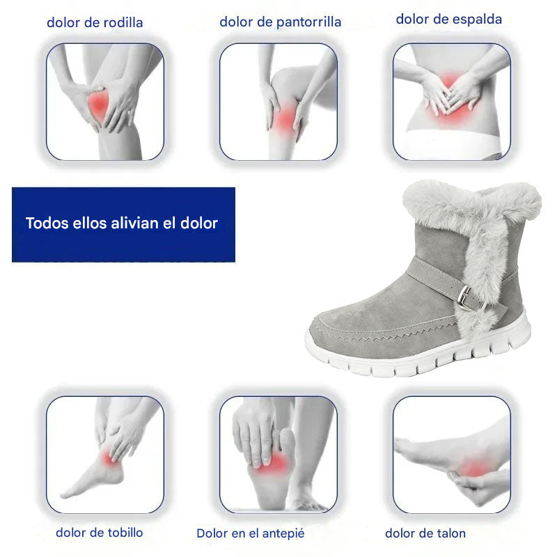 OPTIMUMTO®| Botas de nieve con forro de lana | Soporte ergonómico para el arco del pie | Alivio del dolor