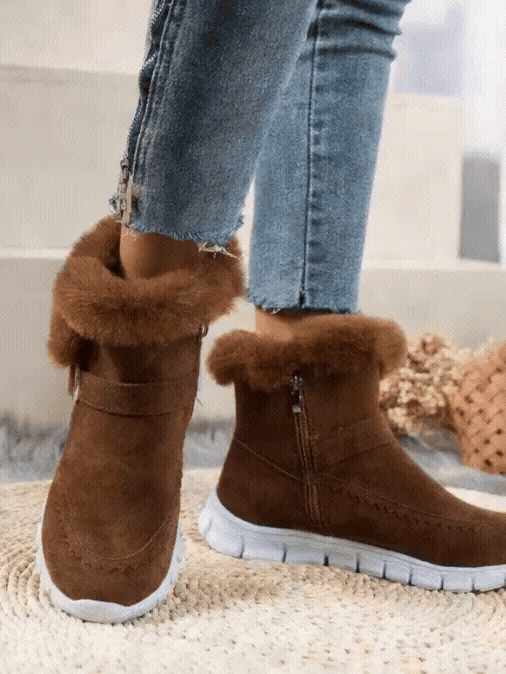 OPTIMUMTO®| Botas de nieve con forro de lana | Soporte ergonómico para el arco del pie | Alivio del dolor