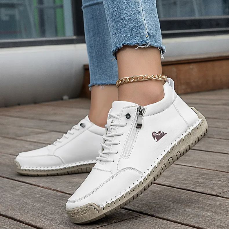 (🔥 50% de descuento - ¡No te lo pierdas!) Zapatos de piel de becerro seleccionados - Zapatos ortopédicos - 👞 - Duraderos, antideslizantes e impermeables (soporte de arco, alivio del dolor, unisex)