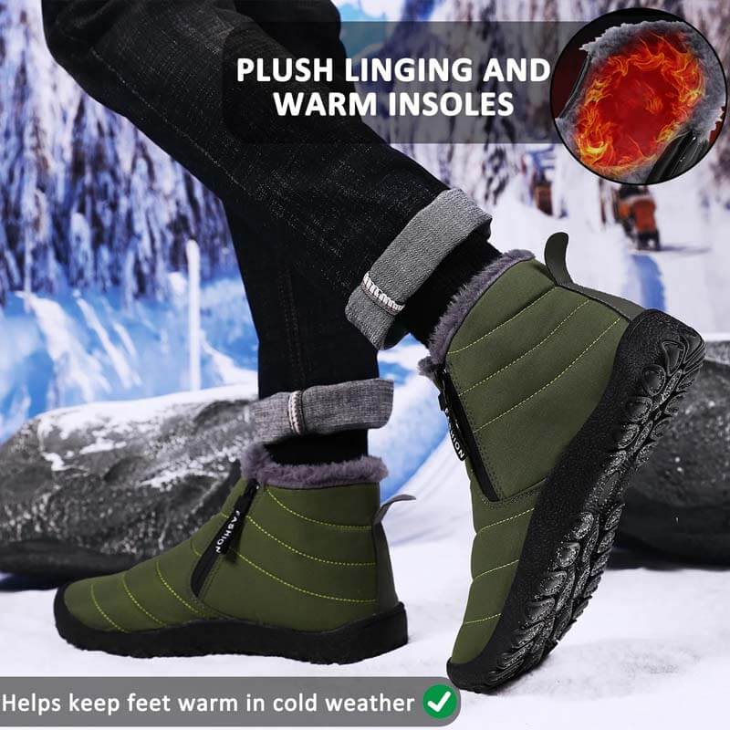 Optimumto® | Botas de nieve y calzado para exteriores | Calzado de senderismo cálido | Antideslizante e impermeable | Unisex