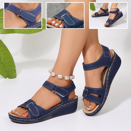 🔥 Sandalias ortopédicas de verano para mujer: soporte para el arco, tacón plano, ideales para quienes sufren de fascitis plantar. Fáciles, cómodas y sin dolor en cada paso ✅