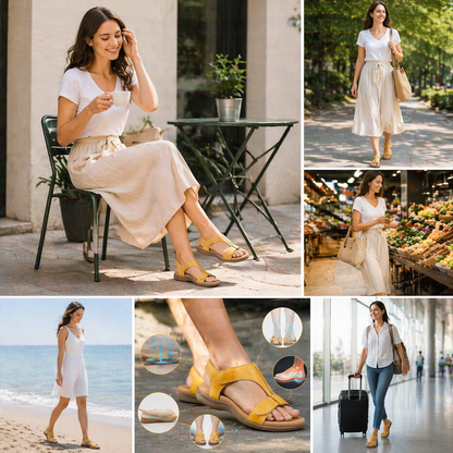 🔥 Sandalias ortopédicas de verano para mujer | Diseño ergonómico, soporte para el arco, comodidad durante todo el día | Antideslizante y transpirable ✅