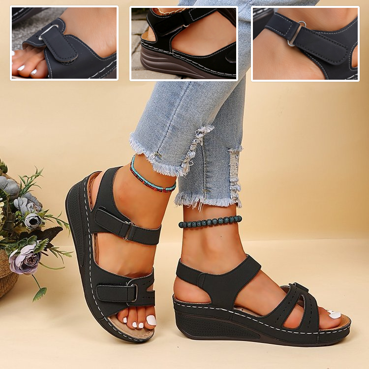 🔥 Sandalias ortopédicas de verano para mujer: soporte para el arco, tacón plano, ideales para quienes sufren de fascitis plantar. Fáciles, cómodas y sin dolor en cada paso ✅