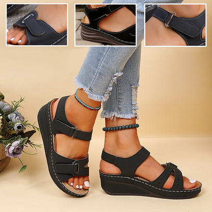 🔥 Sandalias ortopédicas de verano para mujer: soporte para el arco, tacón plano, ideales para quienes sufren de fascitis plantar. Fáciles, cómodas y sin dolor en cada paso ✅