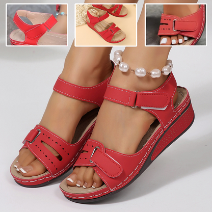 🔥 Sandalias ortopédicas de verano para mujer: soporte para el arco, tacón plano, ideales para quienes sufren de fascitis plantar. Fáciles, cómodas y sin dolor en cada paso ✅