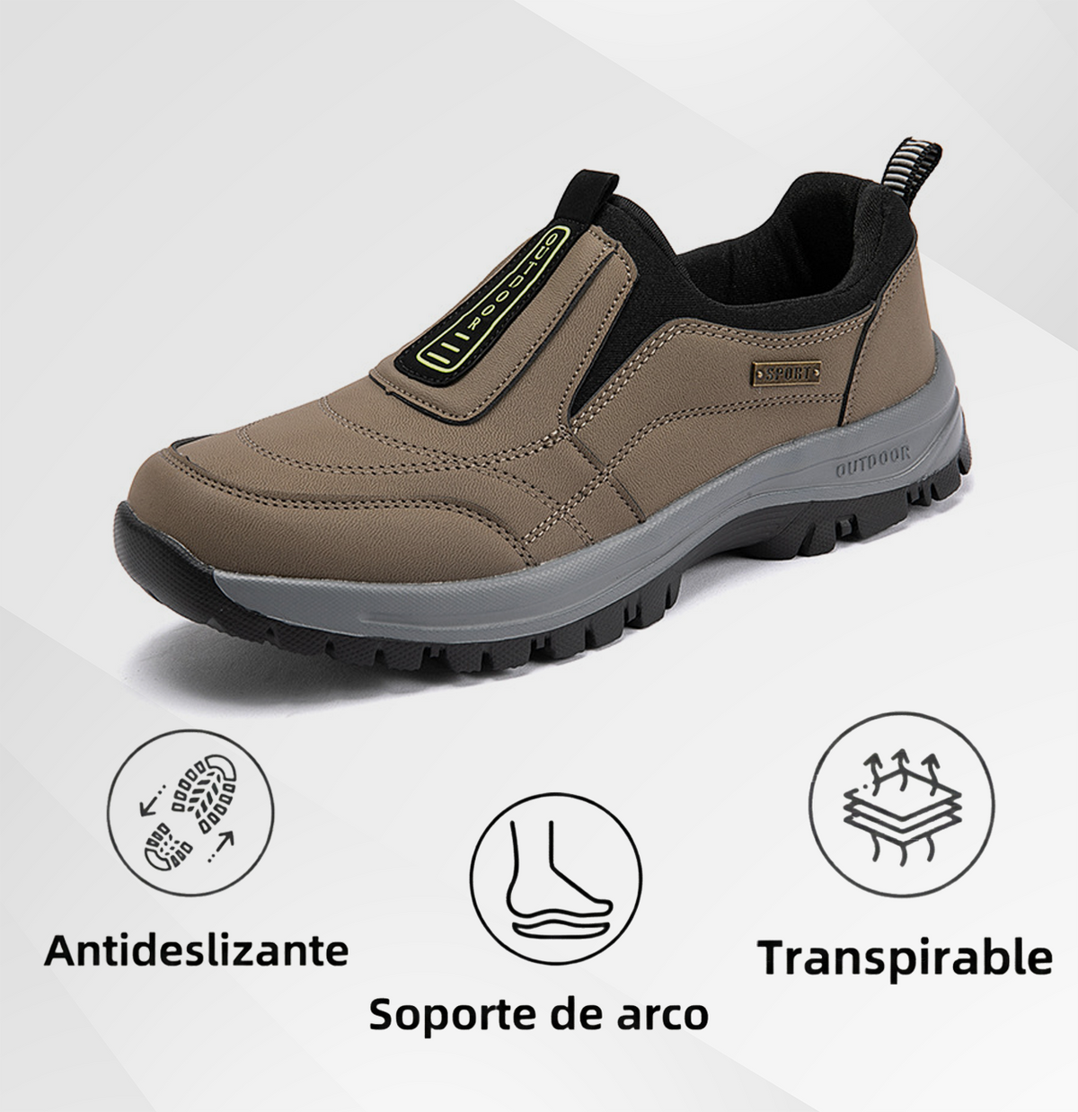 (🔥 50% de descuento - ¡No te lo pierdas!) Zapatos de Exterior OPTIMUMTO para Hombre | Soporte de Arco Avanzado, Gamuza Antideslizante y Confort Total