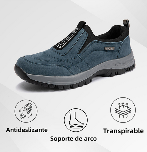 (🔥 50% de descuento - ¡No te lo pierdas!) Zapatos de Exterior ASSNAS para Hombre | Soporte de Arco Avanzado, Gamuza Antideslizante y Confort Total
