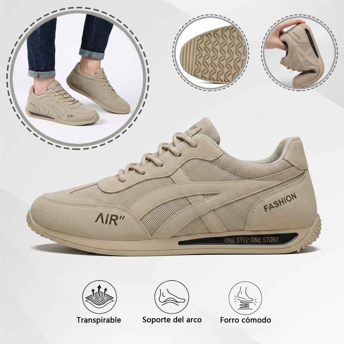 🔥 ¡Oferta especial de hoy con un 60% de descuento 🎁 Zapatos ortopédicos para caminar de hombre ✅ Transpirables y antideslizantes - ¡Dile adiós al dolor de pies y disfruta de comodidad todo el día!